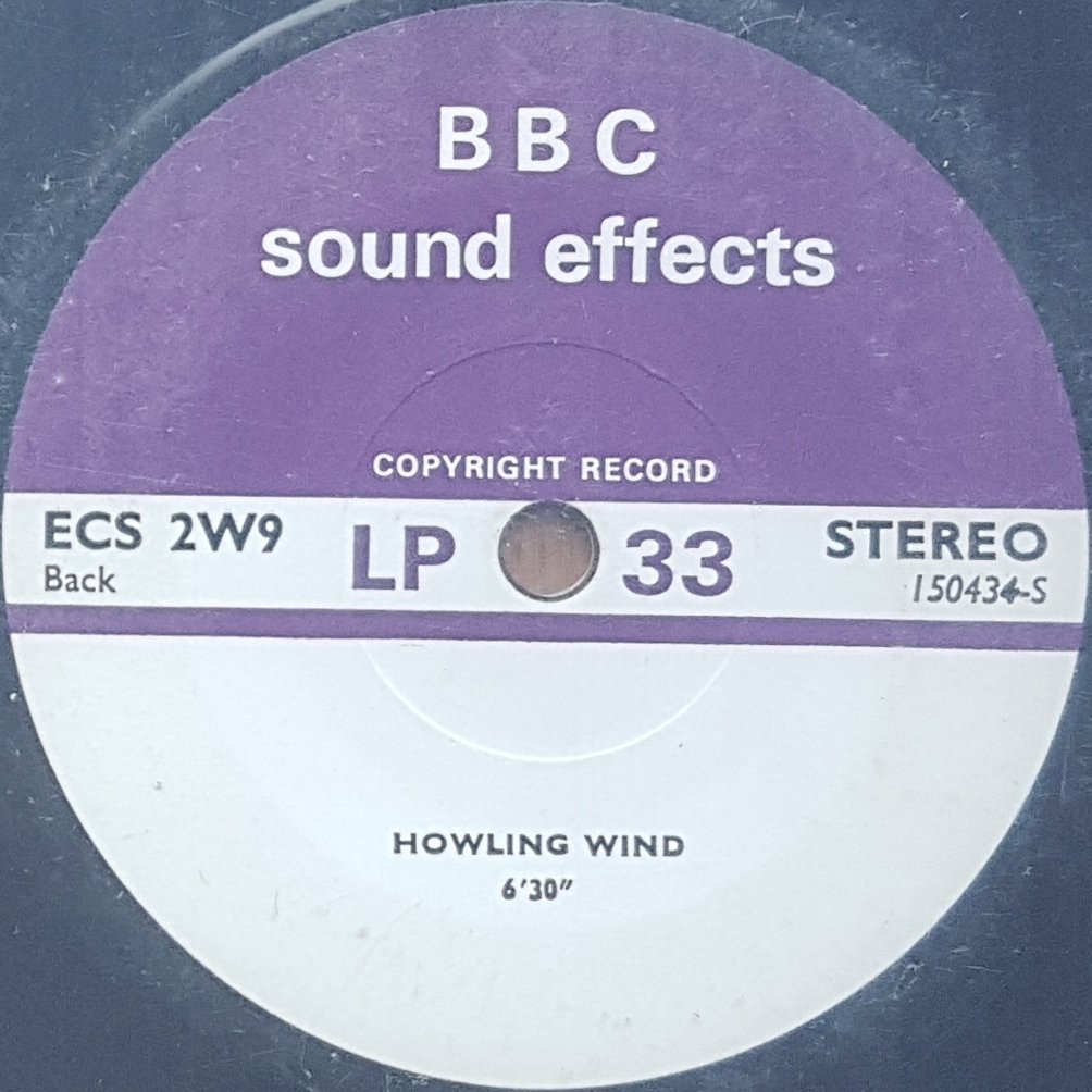 ECS 2W9 A polar wind / Howling wind Not registered from the BBC records and Tapes library Label